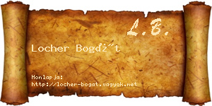 Locher Bogát névjegykártya